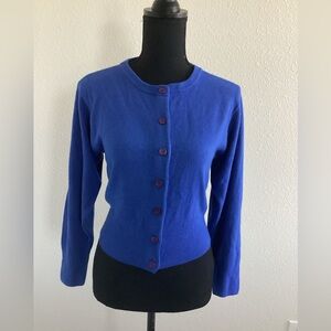 NWOT Express tricot size XS blue sweater cardigan
